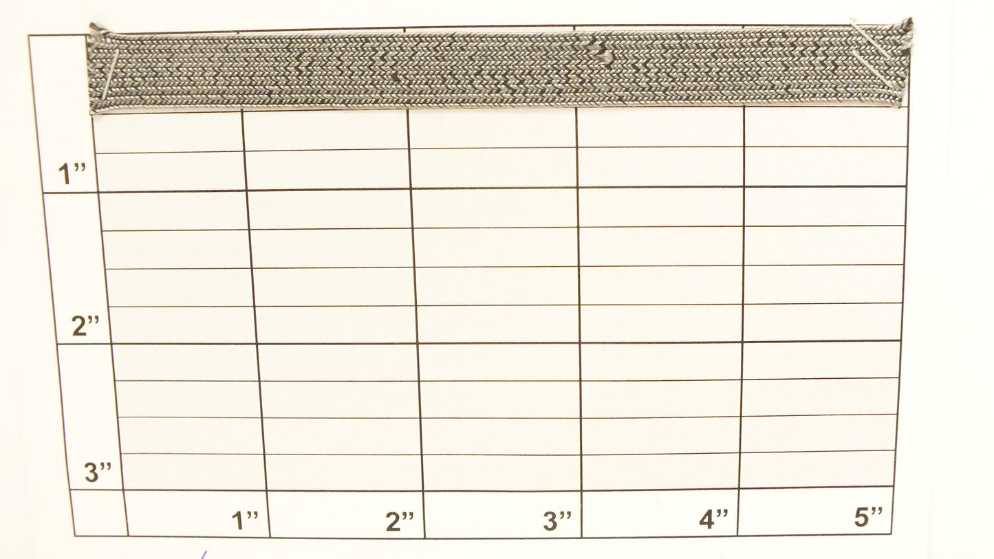 Flat Braid 1/2" (Per Yard) Dark Grey/Black