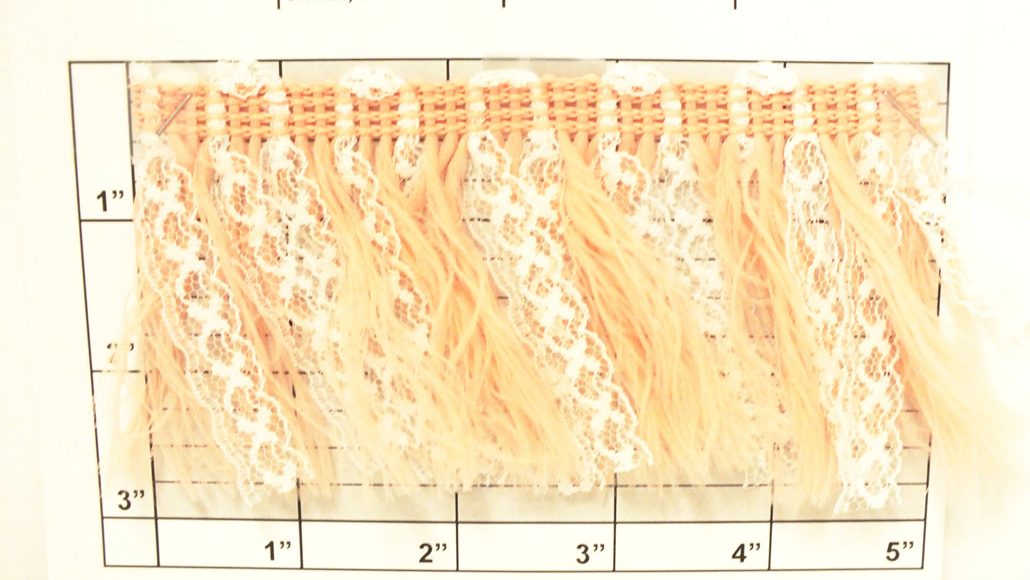 Lace & Tassel Feather Fringe 2-3/4" 4 Colorways