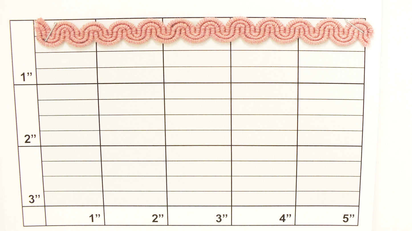 Wavy Line Braid 3/8" (Per Yard) Mauve