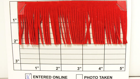 Suede Feather Fringe 2" (Per Yard) Red