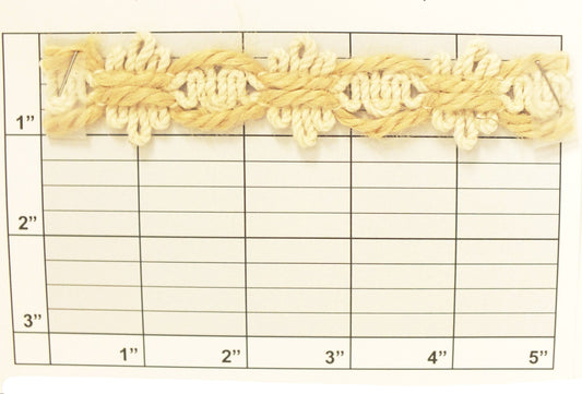 Scalloped Loop Braid 1-1/8" (Per Yard) Natural/Jute