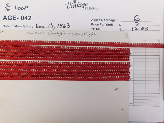 Card of 5/16" Red Loop (approx. 6 yards)