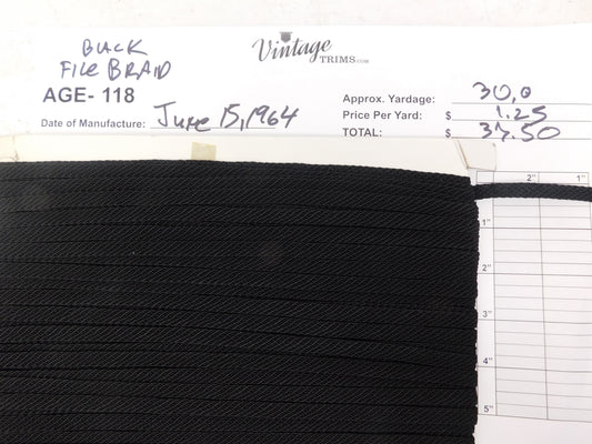 Card of Black File Braid (approx. 30 yards)