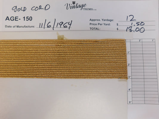Card of Gold Cord (approx. 12 yards)