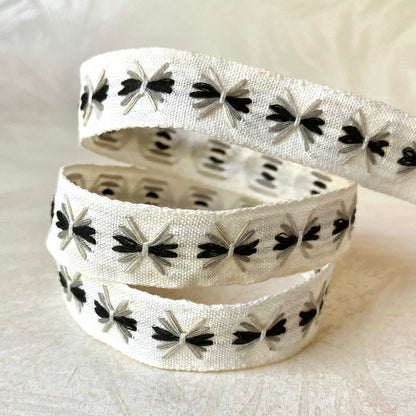 Stitched Bow Cotton Tape 3/4" - Multiple Colorways