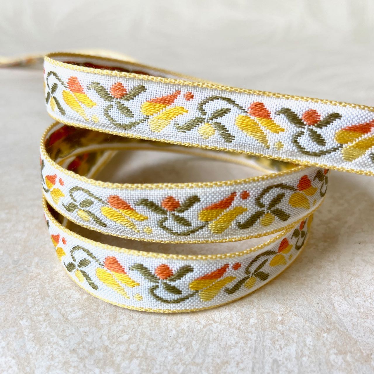 Floral_Tulip_Jacquard_Ribbon_Yellow