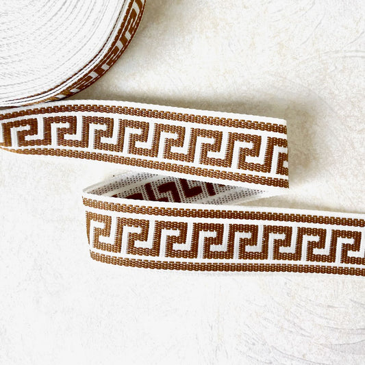 Greek Key Jacquard 7/8"