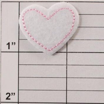 Stitched Felt Heart Applique