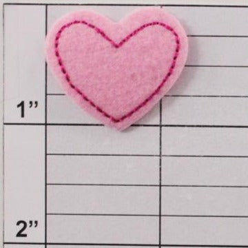 Stitched Felt Heart Applique