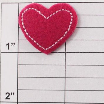 Stitched Felt Heart Applique