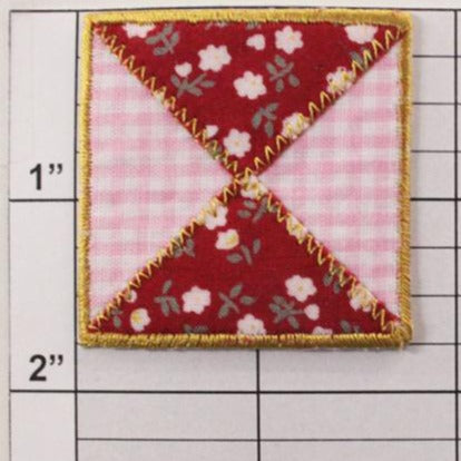 Patchwork square applique 2 colors