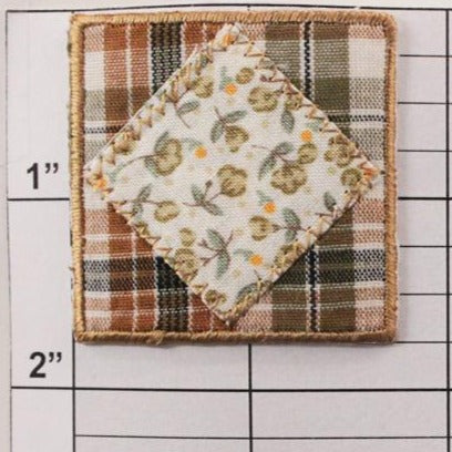 Patchwork square applique 2 colors