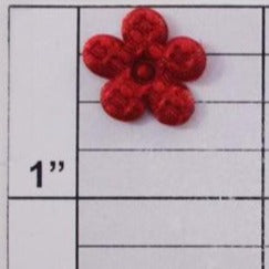 Small 1/2" flower applique 11 colors (6 per bag)