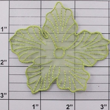 3" nylon flower applique 6 colors