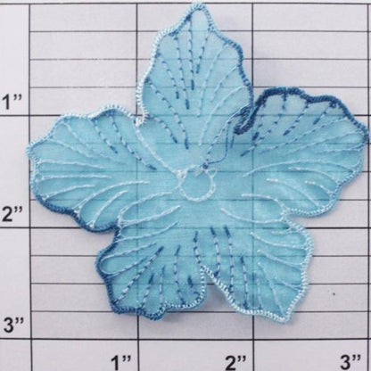 3" nylon flower applique 6 colors