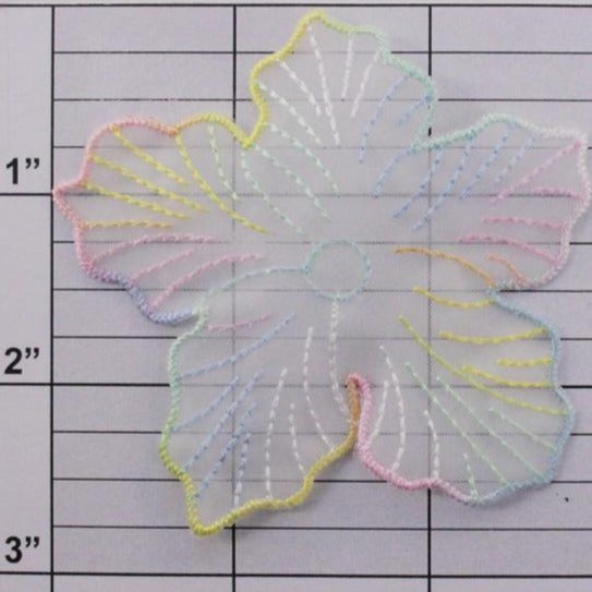 3" nylon flower applique 6 colors