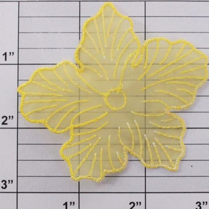 3" nylon flower applique 6 colors