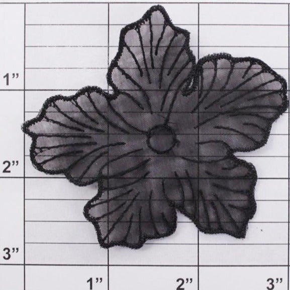 3" nylon flower applique 6 colors