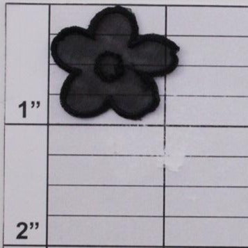 Nylon flower applique 4 colors (6 per bag)