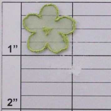 Nylon flower applique 4 colors (6 per bag)