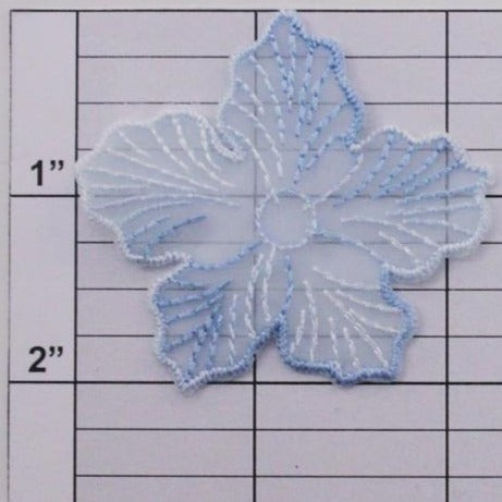 Sheer Embroidered Flower Applique 4 colors