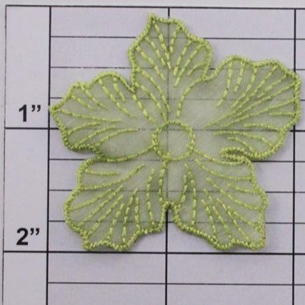 Sheer Embroidered Flower Applique 4 colors