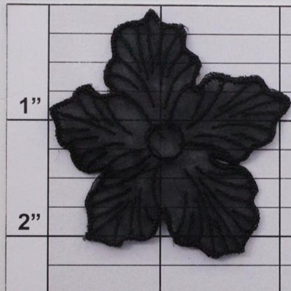 Sheer Embroidered Flower Applique 4 colors