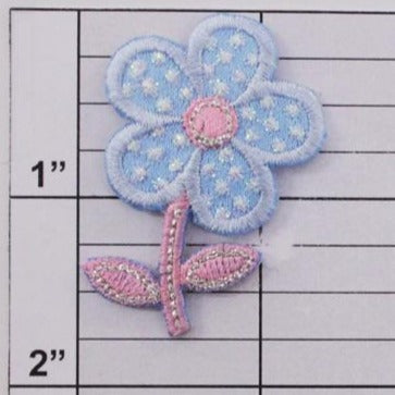 flower with stem applique 3 colors