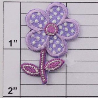 flower with stem applique 3 colors