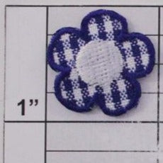 Checkered Flower Applique 4 colors (6 per bag)