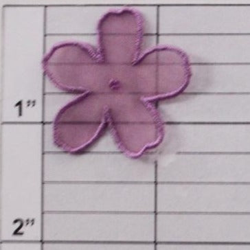 Nylon flower applique 10 colors (6 per bag)