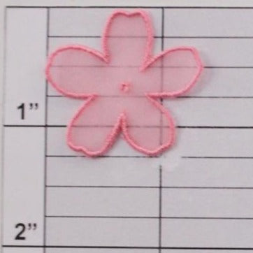 Nylon flower applique 10 colors (6 per bag)