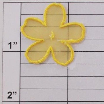 Nylon flower applique 10 colors (6 per bag)
