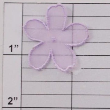 Nylon flower applique 10 colors (6 per bag)