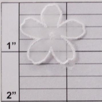 Nylon flower applique 10 colors (6 per bag)