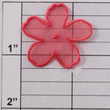 Nylon flower applique 10 colors (6 per bag)