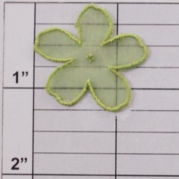 Nylon flower applique 10 colors (6 per bag)