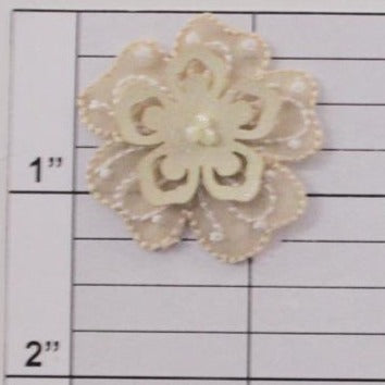 Beaded flower applique 2 colors