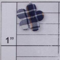 Plaid flower applique 11 colors (6 per bag)