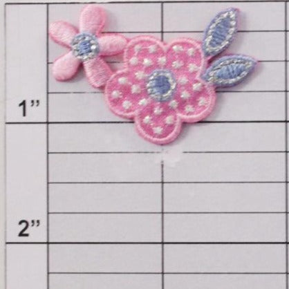 Polka dot flower applique 4 colors