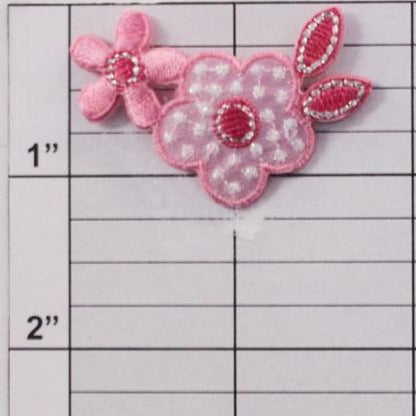 Polka dot flower applique 4 colors