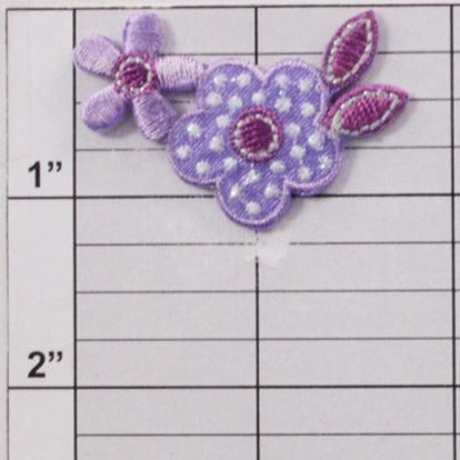 Polka dot flower applique 4 colors