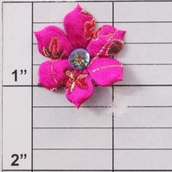1-1/4" oriental flower applique 5 colors