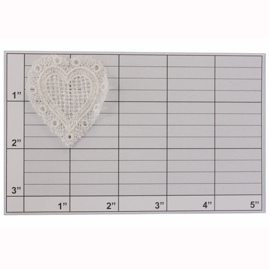 Lace heart applique 2 colos