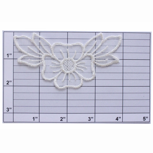 Sheer flower applique 2 colors