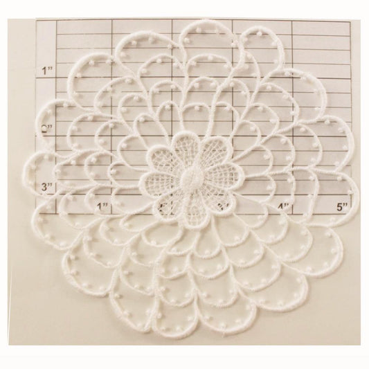 Embroidered flower applique