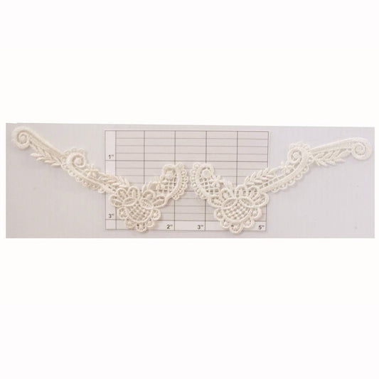 6" Embroidered collar pieces
