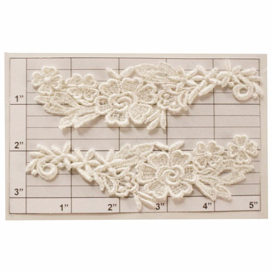 Venice Lace Floral Motifs - Pair