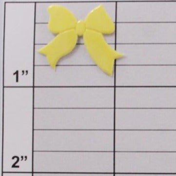 Shiny bow appliques 10 colors (6 per bag)