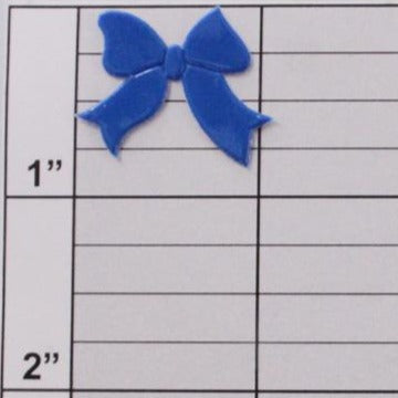 Shiny bow appliques 10 colors (6 per bag)